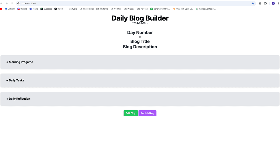 Daily Blog Builder